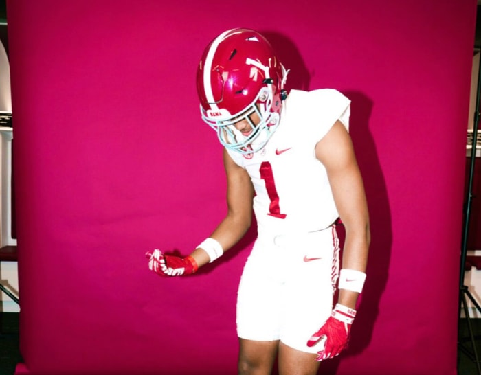 2026 Nassir McCoy during an unofficial visit to Alabama. (Photo courtesy of Nassir McCoy)